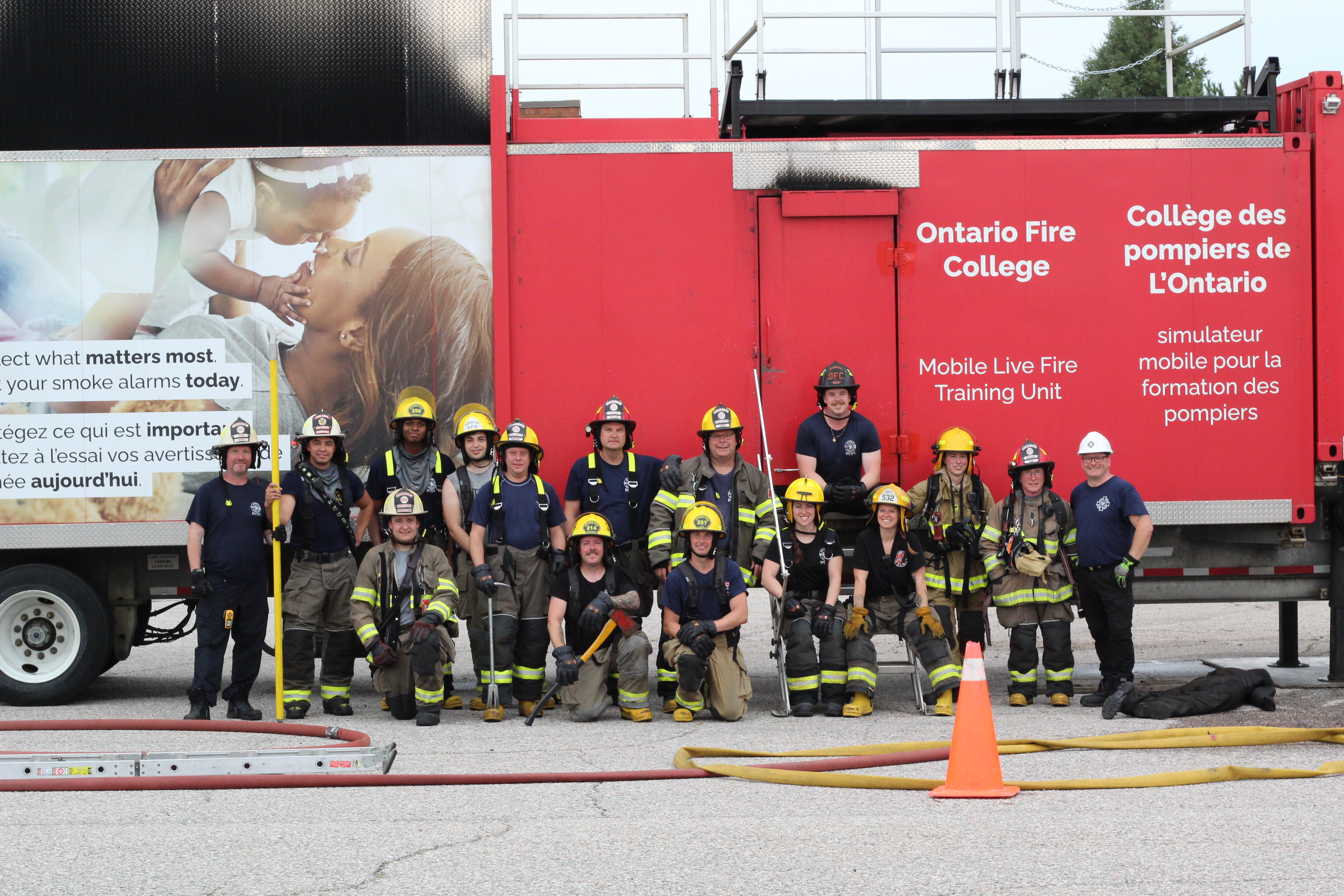 Firefighters from Kenora District Mutual Aid participating in Live Fire training
